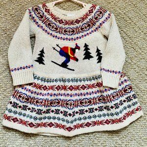 Hanna Andersson Fair Isle Skier Sweater Dress (80)